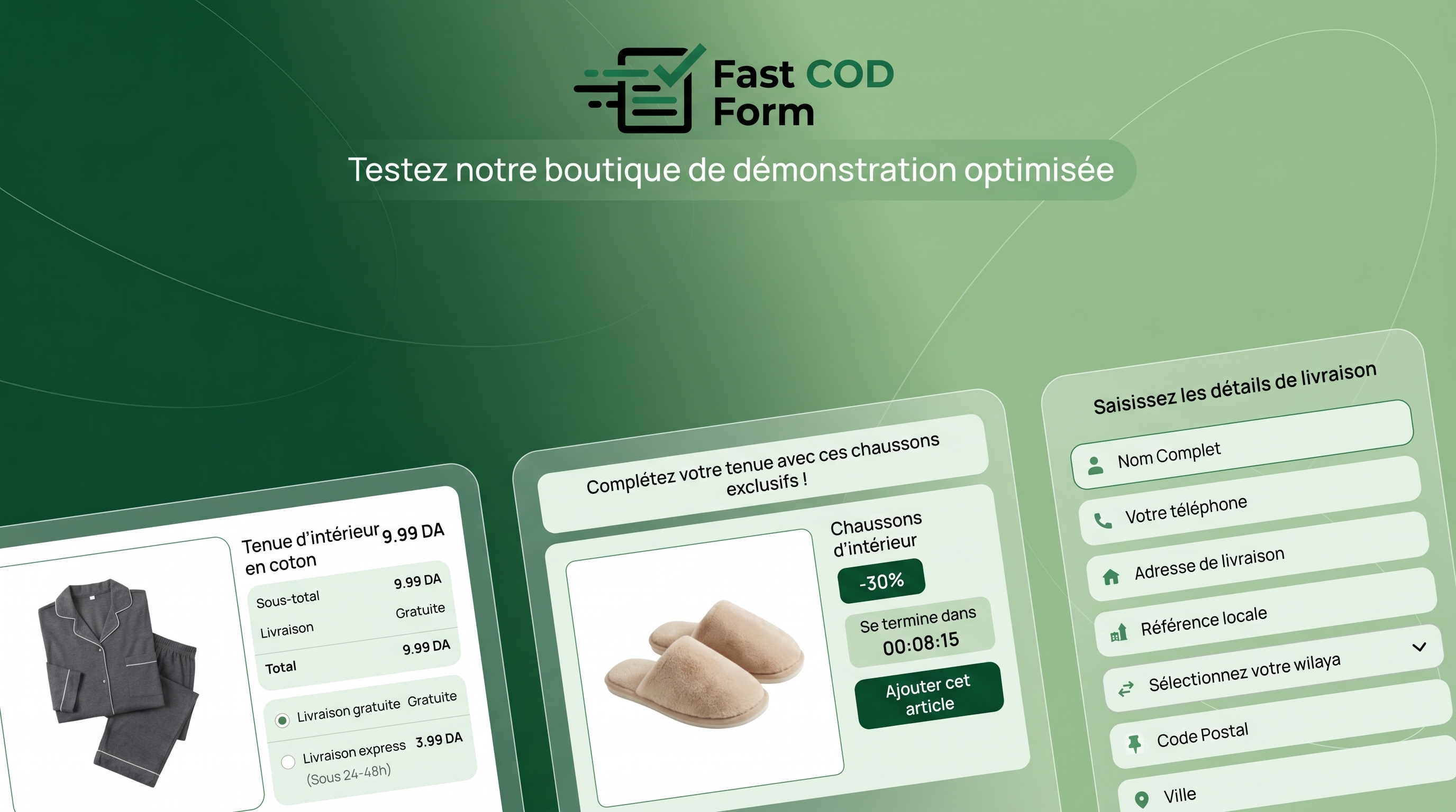 Apercu storefront Fast COD